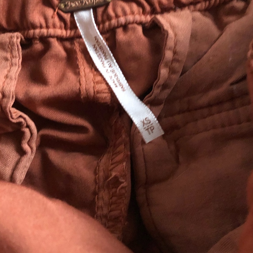 Free People drawstring cotton parachute pants sz XS coral 🪸 - Picture 7 of 9